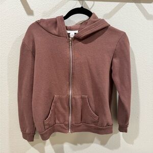 Full Tilt Girls Cropped Zip Up Sweater